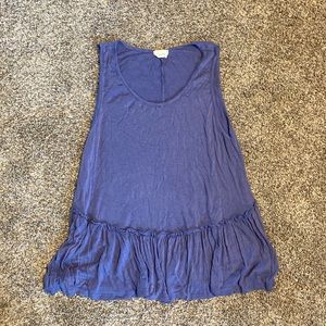 Blue peplum top